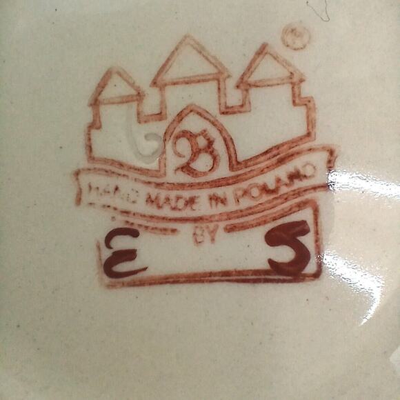 Zaklady Ceramiczne Fluted Quiche Plate Polish Pottery Country Meadow Dish Large - Picture 9 of 11